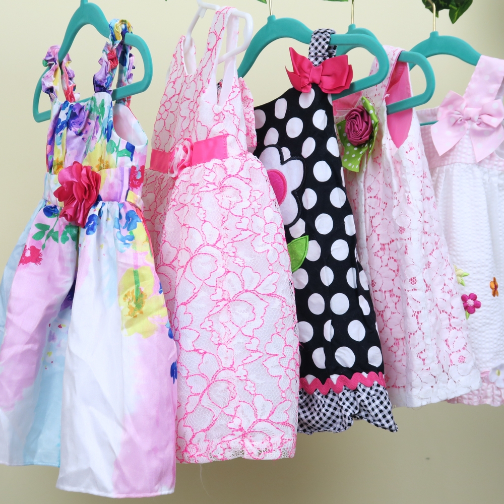 Floral and Polka Dot Kids Dress Set